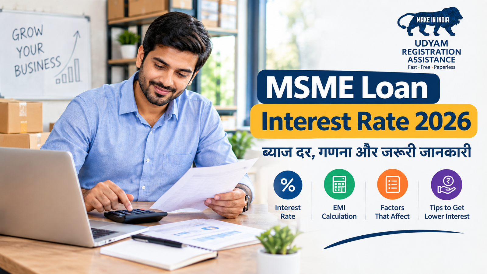MSME Loan Interest Rate 2026 | ब्याज दर, गणना और जरूरी जानकारी